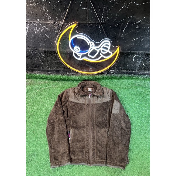 Vintage Nike ACG All Conditions Gear Fleece Brown Womens Full Zip Coat Jacket SM - Picture 1 of 6